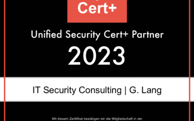 Wir sind für das Jahr 2023 Unified Security Cert+ Partner!