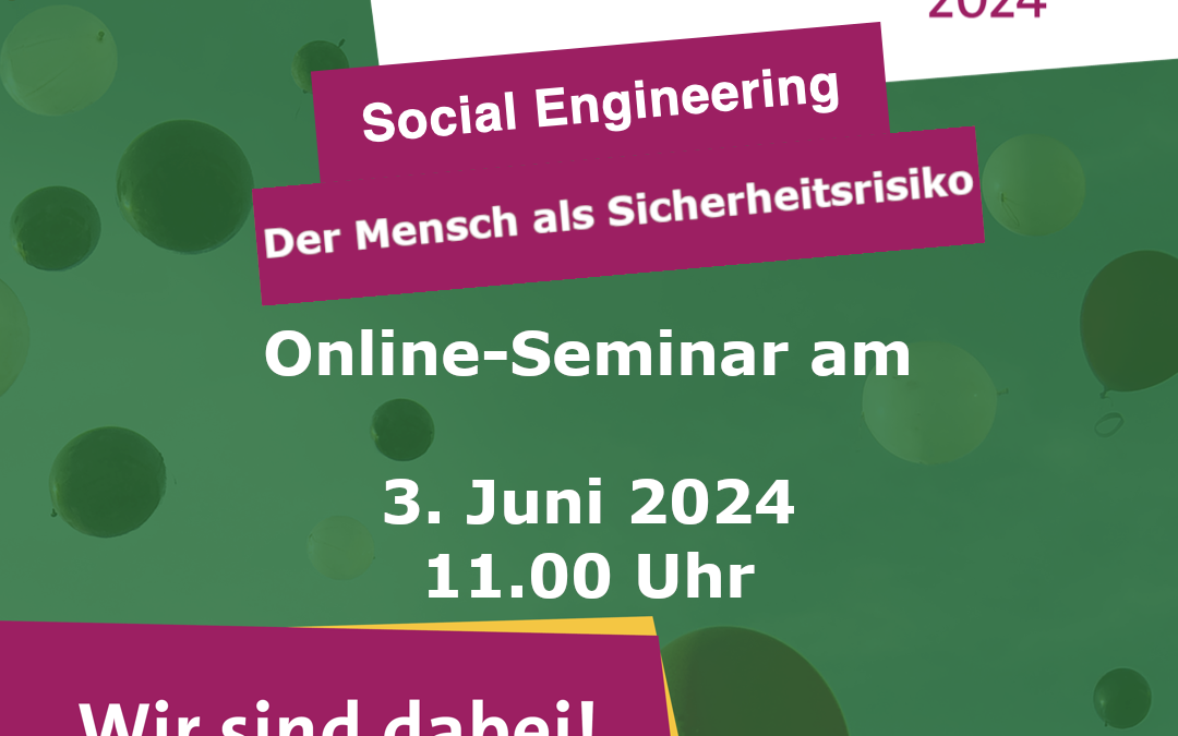 Vergesst nicht unser Online-Seminar!