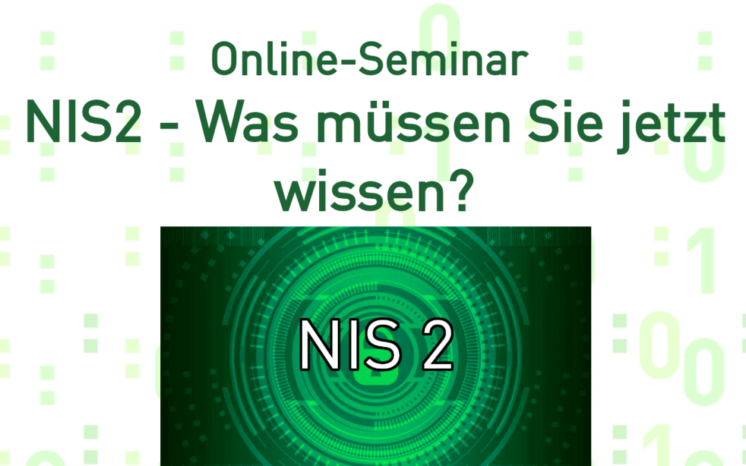 Save the Date! Online-Seminar zu NIS2